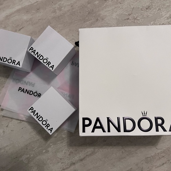 Pandora gift bag and 3 small gift box bundle.